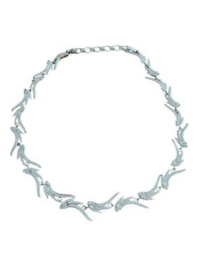 Kendra Scott Choker Collar Necklace CZ Pave Crystals CLEO Rhodium
